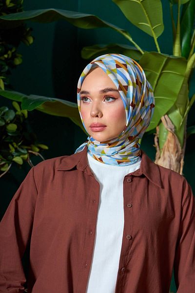 İpekhan Συλλεκτικό Μαλακό Κασκόλ Marrakech Dust Blue Altuni 1205-04