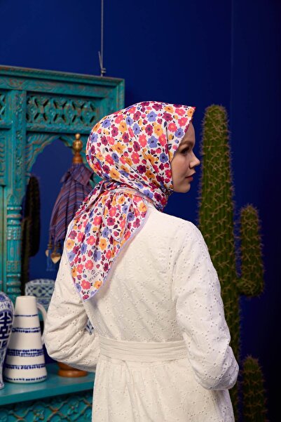 İpekhan Μαλακό κασκόλ συλλογής Marrakech σε ροζ-πορτοκαλί 1192-09