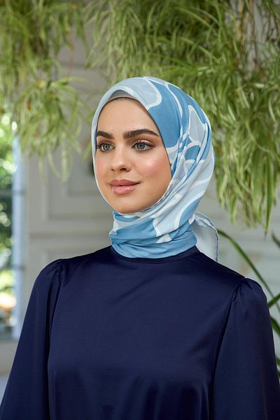 İpekhan Μαλακό κασκόλ Cobalt Water Green Summer Sparkle Collection - 1188-12