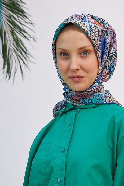 İpekhan Φουλάρι Indigo Cotton Viscose Yakamoz