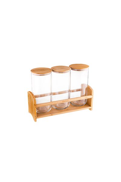 Bambum Duo Mix Spice Rack Set with Stand-4 Pieces (Big)