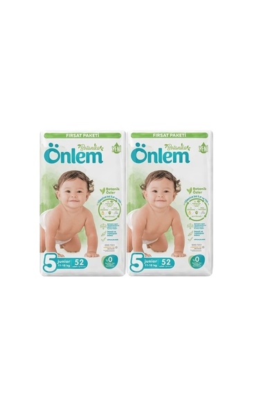 ÖNLEM Bebek Bezi Botanika Beden:5 (11-18 kg) Junior 104 Adet Ekonomik Fırsat Paketi