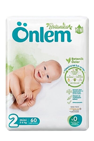 ÖNLEM Botanika 2 Beden Bebek Bezi İkili Jumbo Mini 60 Lı