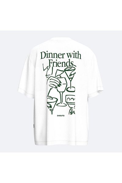 Shout Tricou unisex oversize Shout Dinner With Friends