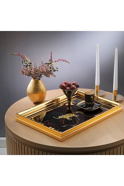 Schafer 1 Piece Bolero Tray - Gold/Black01
