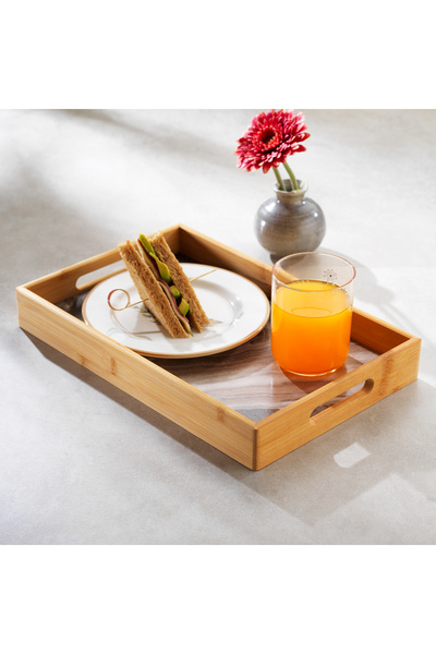 Bambum Marbella Küçük Boy Tepsi-Kahverengi