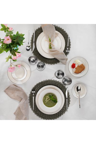 Schafer Fiesta Yemek Takımı 24 Parça-platin