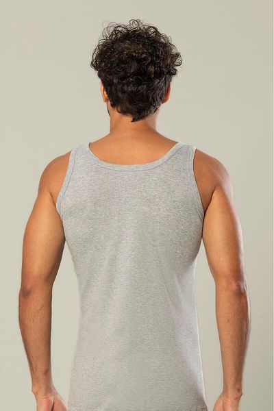ERDEM İÇ GİYİM Erdem Gray Ribbed Undershirt 1110