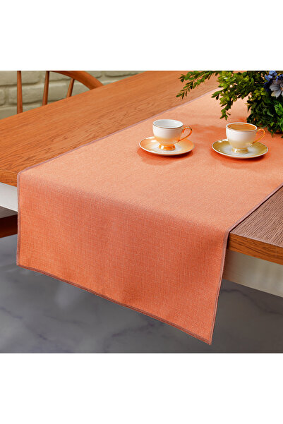 Schafer Home Bianca Keten Polyester Runner 40x160-turuncu