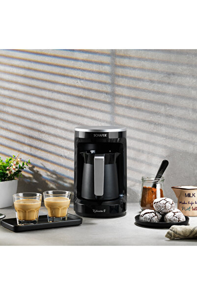 Schafer Kahvecim S Otomatik Sütlü Türk Kahve Makinesi-Siyah