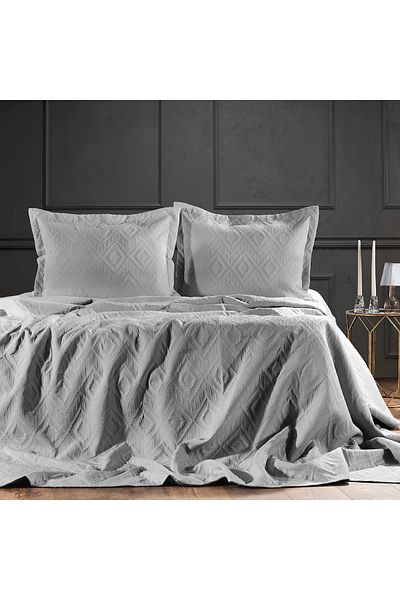 Schafer Glamour 3-Piece Bedspread Set - Gray