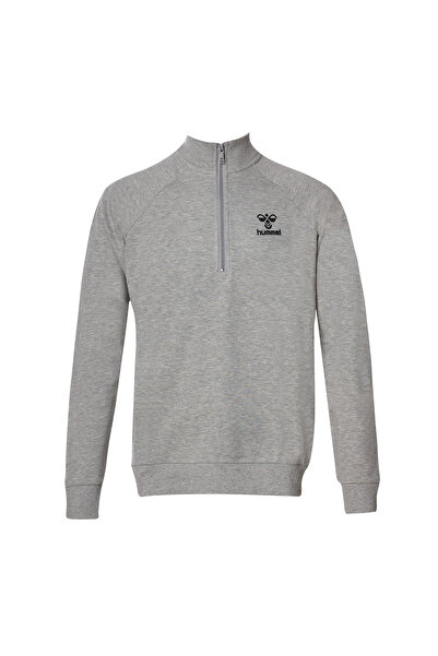 hummel JASE Gri Erkek Yarım Fermuarlı Sweatshirt