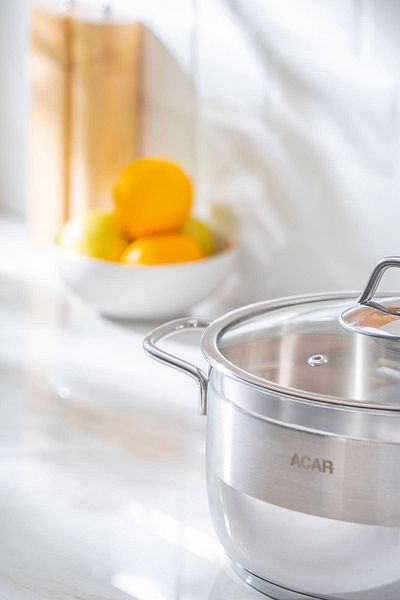 ACAR Carat Steel Deep Pot - 24 cm