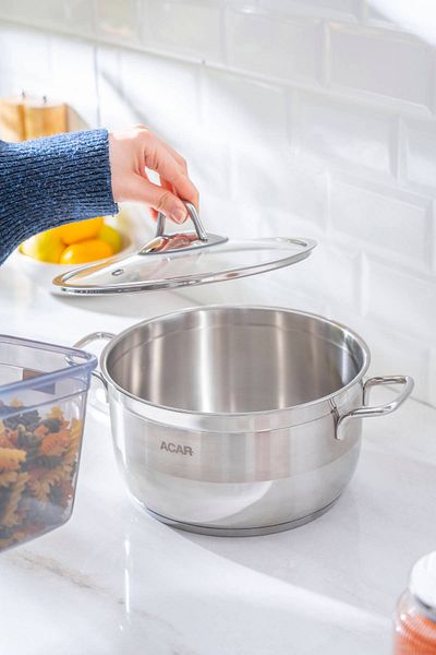 ACAR 20 cm Carat Steel Deep Pot