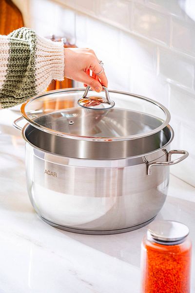 ACAR 30 Cm Carat Steel Deep Pot
