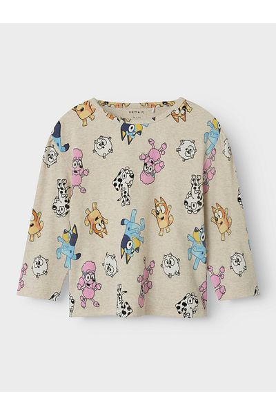 name ıt Nmfnina Bluey Ls Top - Sky Fabric