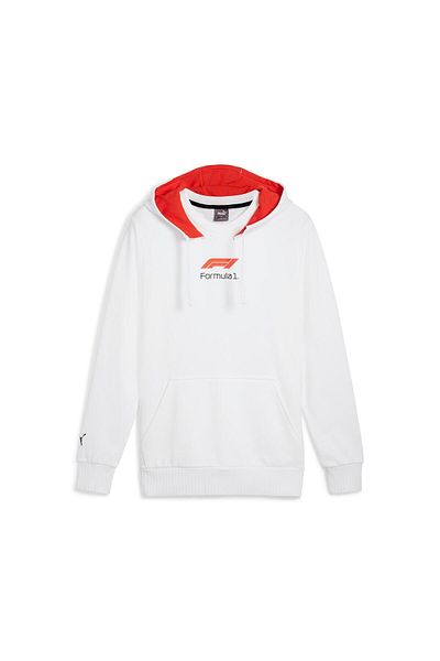 Puma Hanorac cu glugă grafic F1 alb PUMA