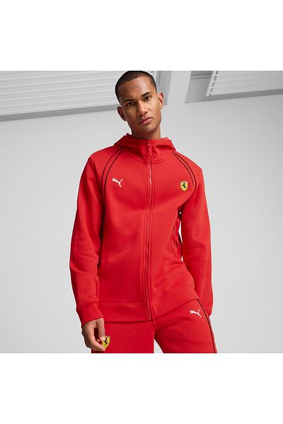 Puma Суичър с яка Ferrari - Rosso Corsa