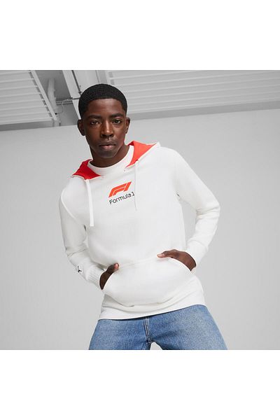 Puma Hanorac cu glugă grafic F1 alb PUMA