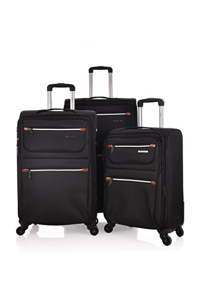 Track Travel bag 3Pcs Luggage Set Soft Trolley 70183-3P