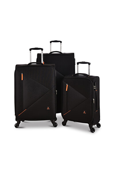 Track Travel Bag 3Pcs Luggage Set Soft Trolley LG003-3P