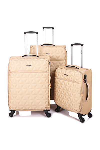 Track Travel Bag 3Pcs Set Soft Luggage Trolley LG004-3P