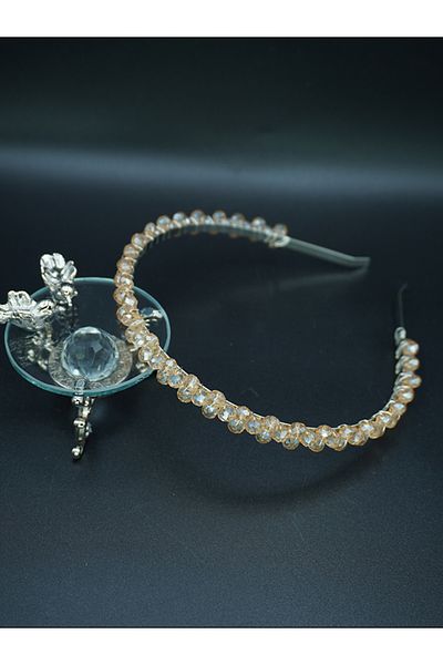 gelinmz Stylish and Elegant Wedding and Engagement Bridal Crown and Hair Accessory with Completely Handmade Crystal Stones