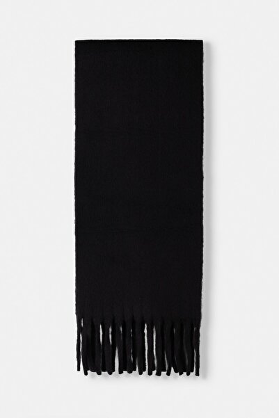 Paragon Εισαγόμενο Μαύρο Puffy Soft Texture Γυναικείο Φουλάρι Σάλι ώμου