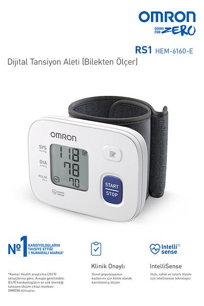 Omron Rs1, Easy Portable Wrist Gauge Sphygmomanometer