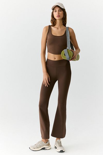Urban Beat THALASSA Women's Fit Flare Bitter Brown Flare Leggings