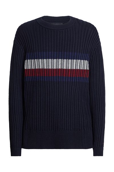 Tommy Hilfiger Globális csíkos - Chunky Rib C NK szövet