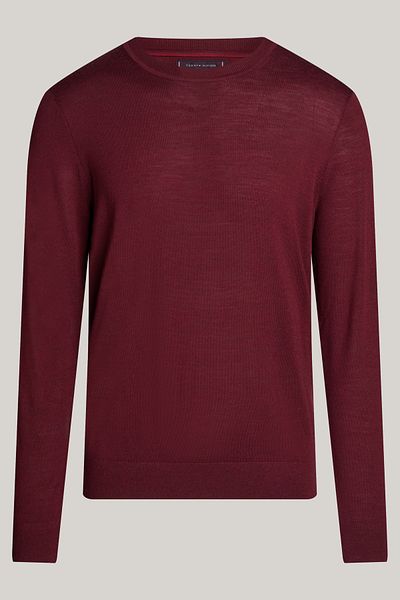 Tommy Hilfiger Merino Crew Nikkei DC Fine Gauge - țesătură brodată