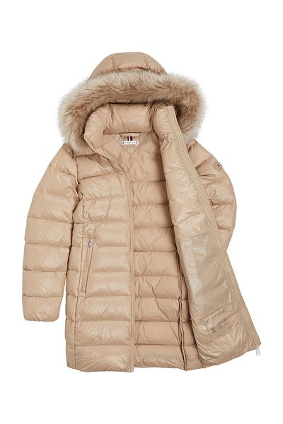 Tommy Hilfiger Gloss down Tyra Coat with Fur