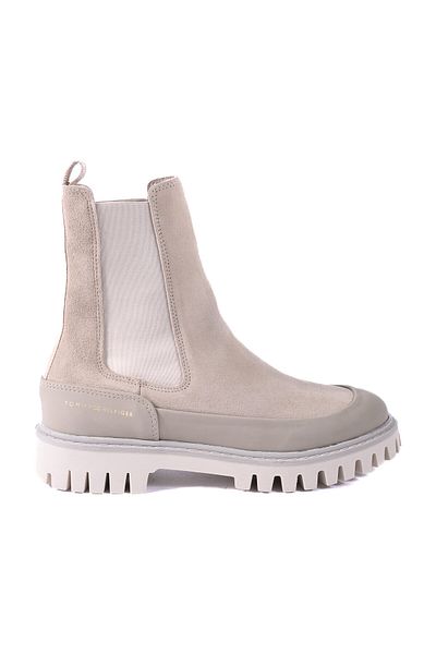 Tommy Hilfiger Γυναικείες Μπότες Suede Beige Fw0fw06538aeg