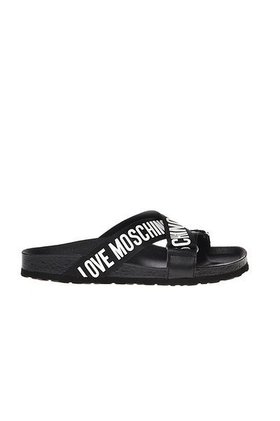 Love Moschino SABOTD.BIRKI30 NASTRO LOGATO NE-BIA