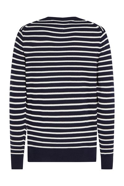 Tommy Hilfiger Herren-Pullover aus Kaschmir mit Rundhalsausschnitt – Marineblau