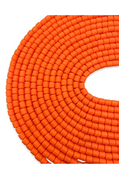 Hedef Bijuteri خرز لينو، برتقالي اللون بوليمر كلاي سلسلة خرزة عجينة لينو، أسط...