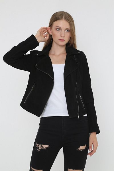 UMBERTOPELLE DERİ Genuine Suede Women's Jacket