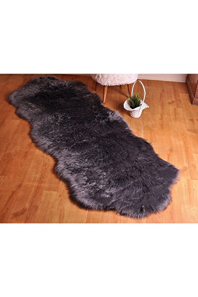 Tappeto Akrilik Suni Kuzu Kürkü Post Antrasit