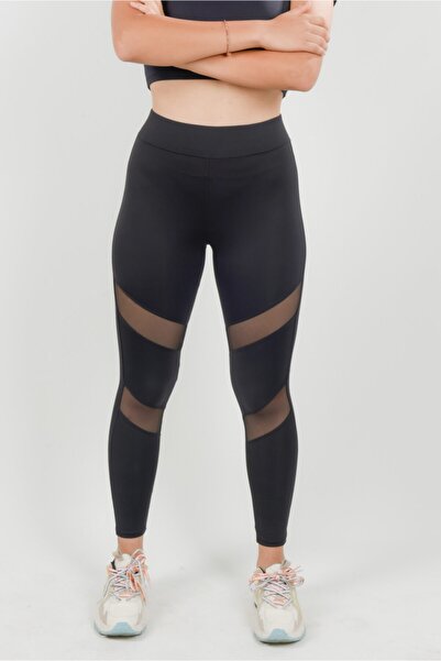 CuteGiyimVeAksesuar Μαύρο τούλι με λεπτομέρειες γυναικείο καλσόν