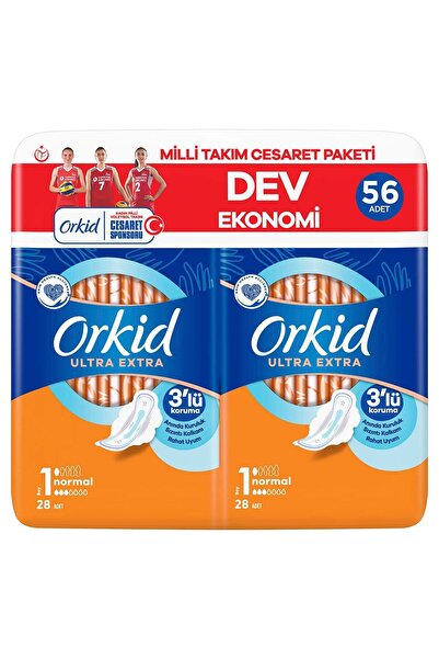 Orkid Ultra Extra Hijyenik Ped Normal 56 Adet Cesaret Paketi