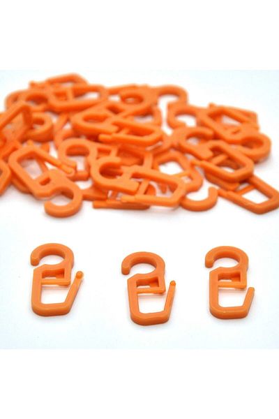 AR Rustic Curtain Ring Clip 10 Pieces Oak