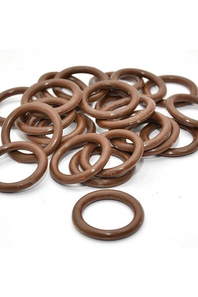AR Rustic Curtain Ring Clips 10 Pieces Brown