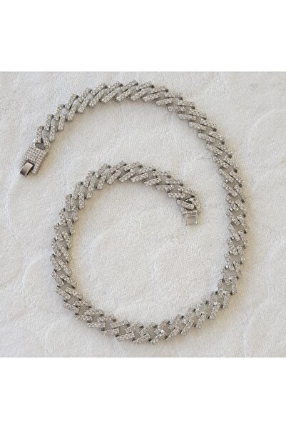 Canka 1.5 cm Stoned Cuban Chain Unisex