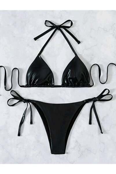 nuriçgiyim Deri Bikini Set