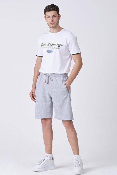 Giymoda Ανδρικό σορτς 2 Pack Bermuda Regular Fit Γκρι-Μαύρο