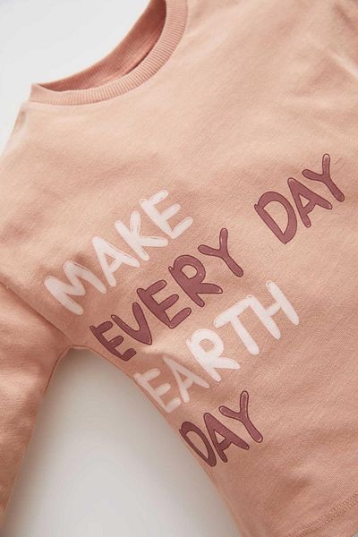 DeFacto Baby Girl Printed Organic Cotton Long Sleeve T-Shirt