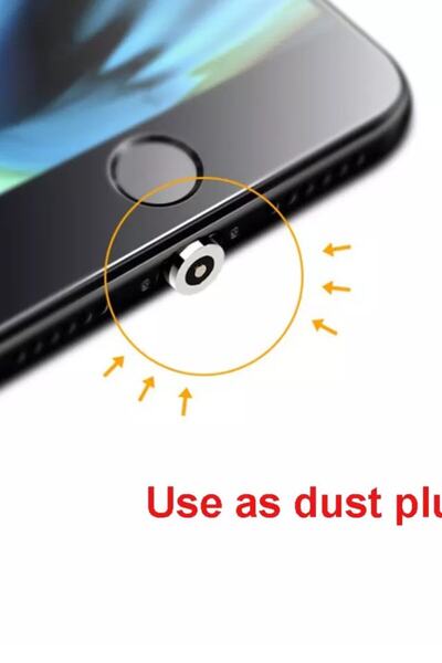 Genel Markalar 5 Adet Plug Type-c Yedek Başlık Işıklı Mıknatıslı Şarj Kabloların Plug Manyetik Başlık Dönüştürücü