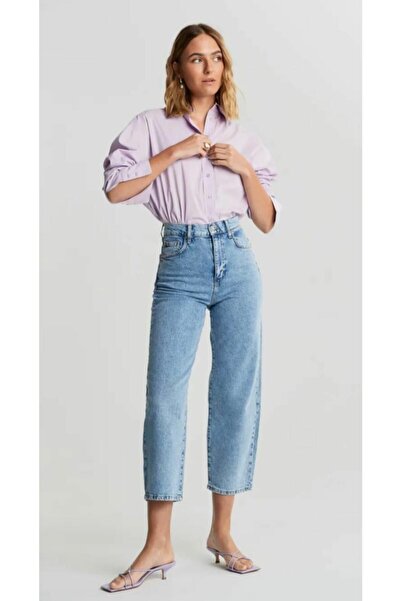 Hepsibitarz Kadın Mavi Slouchy Jeans Denim Kot Orjinal Ithal Bayan Pantolon