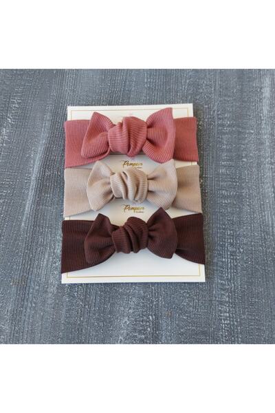 pempem bandana باندانا مضلعة للفتيات الصغيرات مكونة من 3 قطع